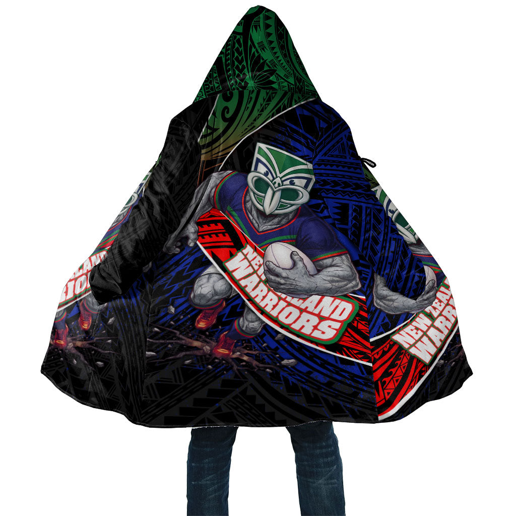 New Zealand Warriors Rugby Cloak Tribal Polynesian Power Art - Lightning Mascot