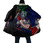 New Zealand Warriors Rugby Cloak Tribal Polynesian Power Art - Lightning Mascot