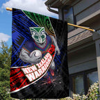 New Zealand Warriors Rugby Garden Flag Tribal Polynesian Power Art - Lightning Mascot