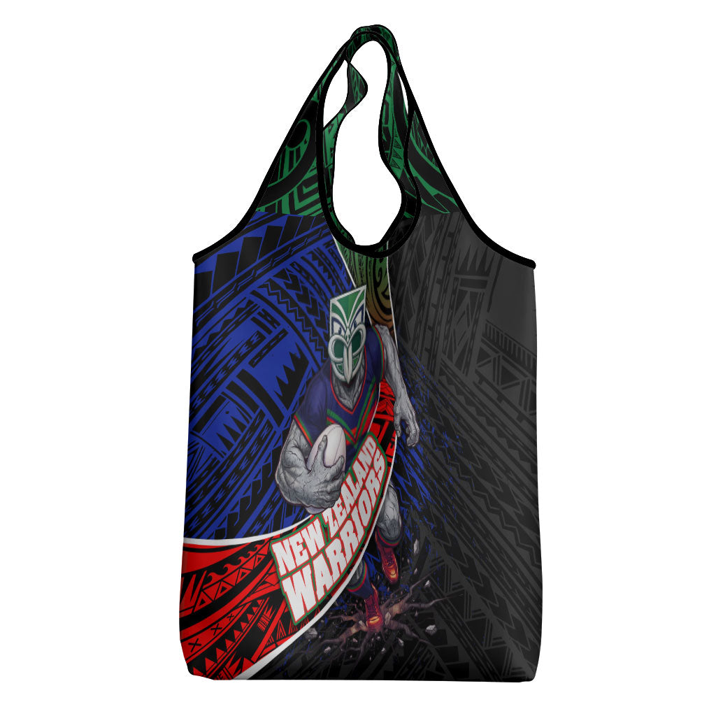 New Zealand Warriors Rugby Grocery Bag Tribal Polynesian Power Art - Lightning Mascot
