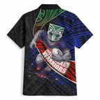 New Zealand Warriors Rugby Hawaiian Shirt Tribal Polynesian Power Art - Lightning Mascot