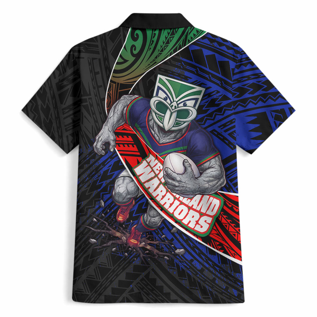 New Zealand Warriors Rugby Hawaiian Shirt Tribal Polynesian Power Art - Lightning Mascot