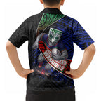 New Zealand Warriors Rugby Hawaiian Shirt Tribal Polynesian Power Art - Lightning Mascot