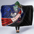 New Zealand Warriors Rugby Hooded Blanket Tribal Polynesian Power Art - Lightning Mascot