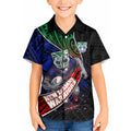 New Zealand Warriors Rugby Kid Hawaiian Shirt Tribal Polynesian Power Art - Lightning Mascot