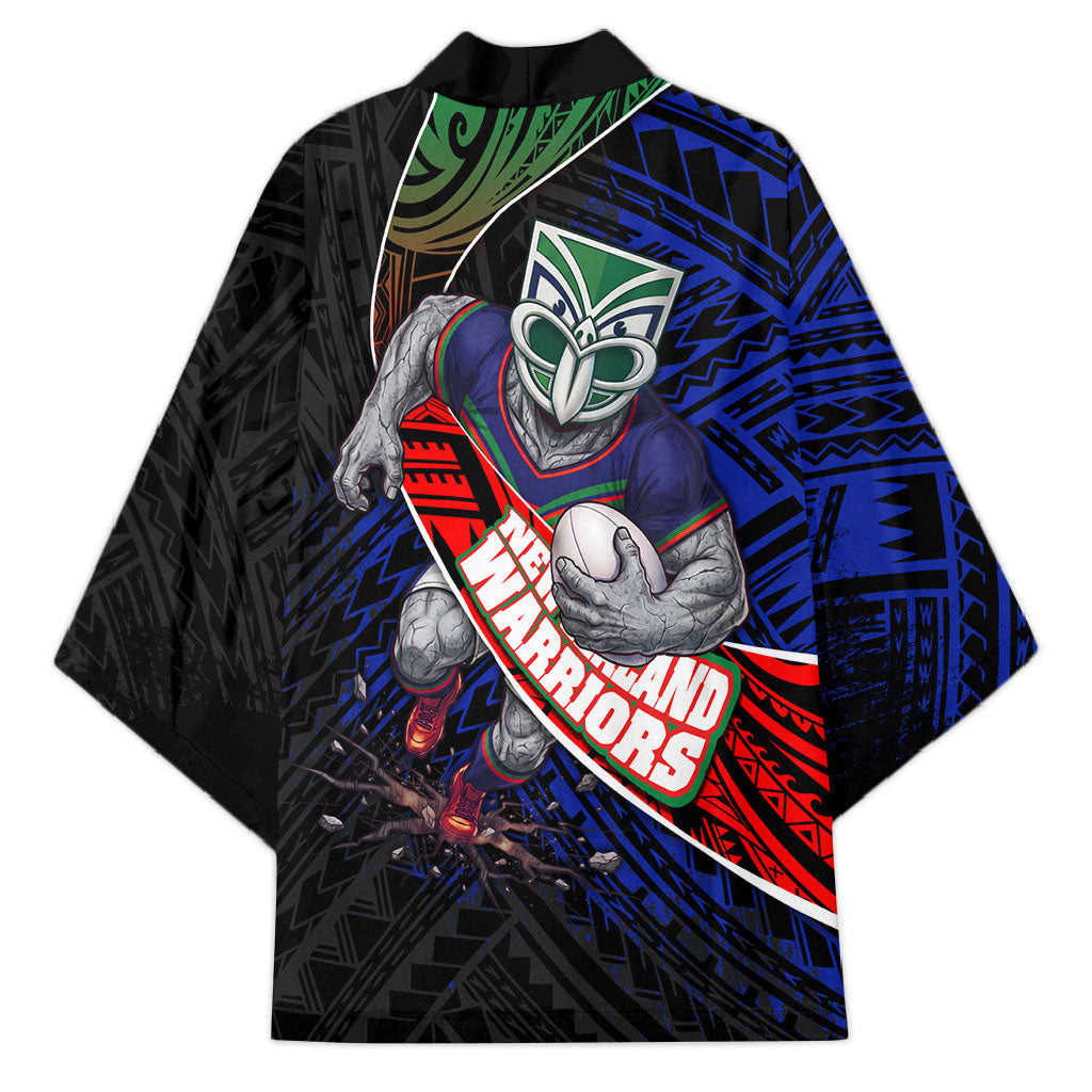 New Zealand Warriors Rugby Kimono Tribal Polynesian Power Art - Lightning Mascot