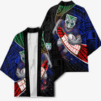 New Zealand Warriors Rugby Kimono Tribal Polynesian Power Art - Lightning Mascot