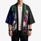 New Zealand Warriors Rugby Kimono Tribal Polynesian Power Art - Lightning Mascot