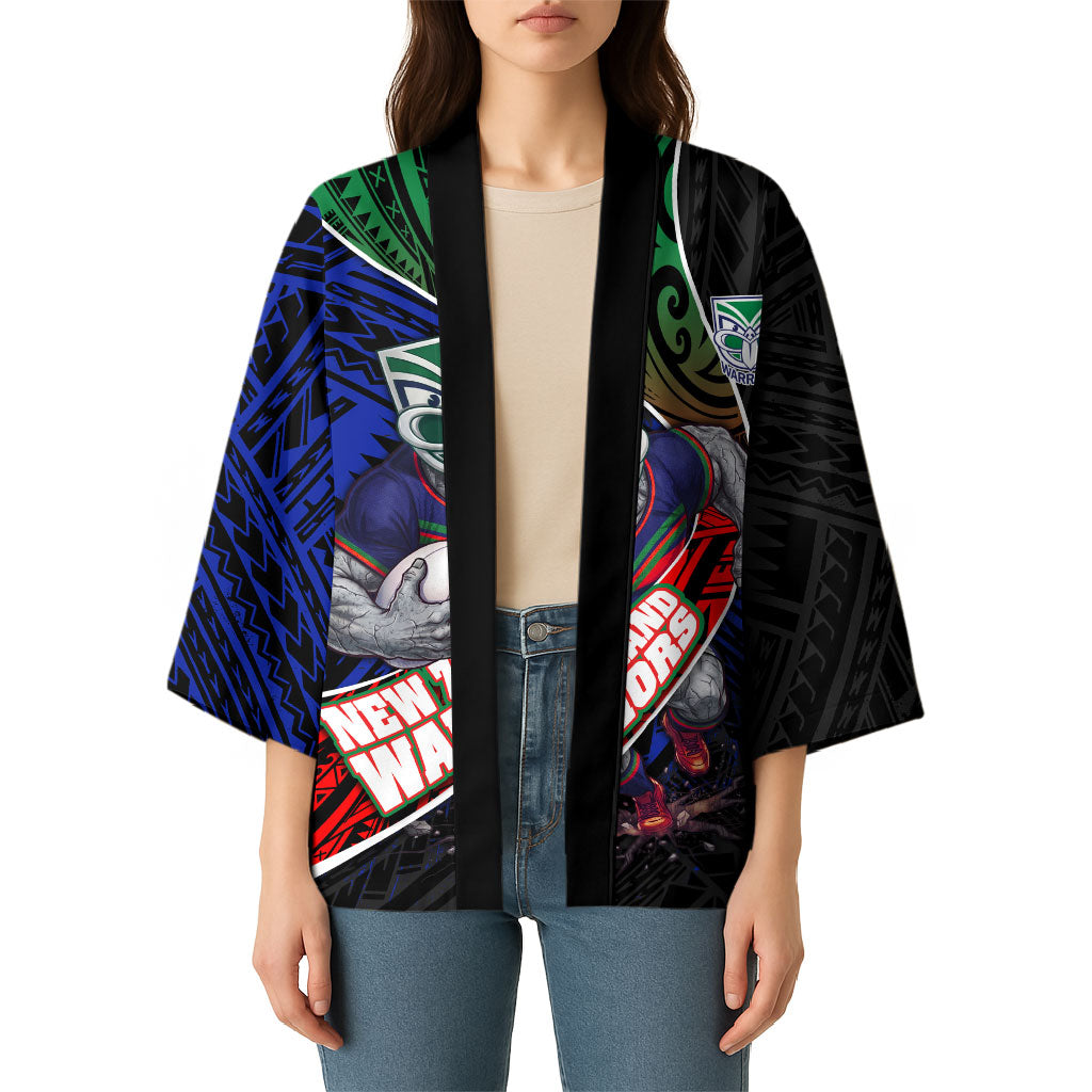 New Zealand Warriors Rugby Kimono Tribal Polynesian Power Art - Lightning Mascot