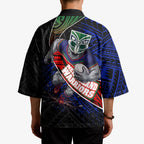 New Zealand Warriors Rugby Kimono Tribal Polynesian Power Art - Lightning Mascot