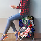 New Zealand Warriors Rugby Luggage Cover Tribal Polynesian Power Art - Lightning Mascot