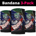 New Zealand Warriors Rugby Neck Gaiter Tribal Polynesian Power Art - Lightning Mascot