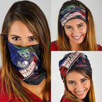 New Zealand Warriors Rugby Neck Gaiter Tribal Polynesian Power Art - Lightning Mascot