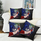 New Zealand Warriors Rugby Pillow Cover Tribal Polynesian Power Art - Lightning Mascot
