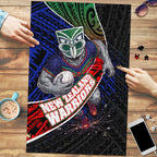 New Zealand Warriors Rugby Puzzle Tribal Polynesian Power Art - Lightning Mascot