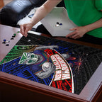 New Zealand Warriors Rugby Puzzle Tribal Polynesian Power Art - Lightning Mascot