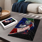 New Zealand Warriors Rugby Puzzle Tribal Polynesian Power Art - Lightning Mascot