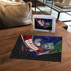 New Zealand Warriors Rugby Puzzle Tribal Polynesian Power Art - Lightning Mascot