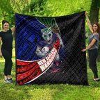 New Zealand Warriors Rugby Quilt Tribal Polynesian Power Art - Lightning Mascot