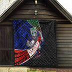 New Zealand Warriors Rugby Quilt Tribal Polynesian Power Art - Lightning Mascot