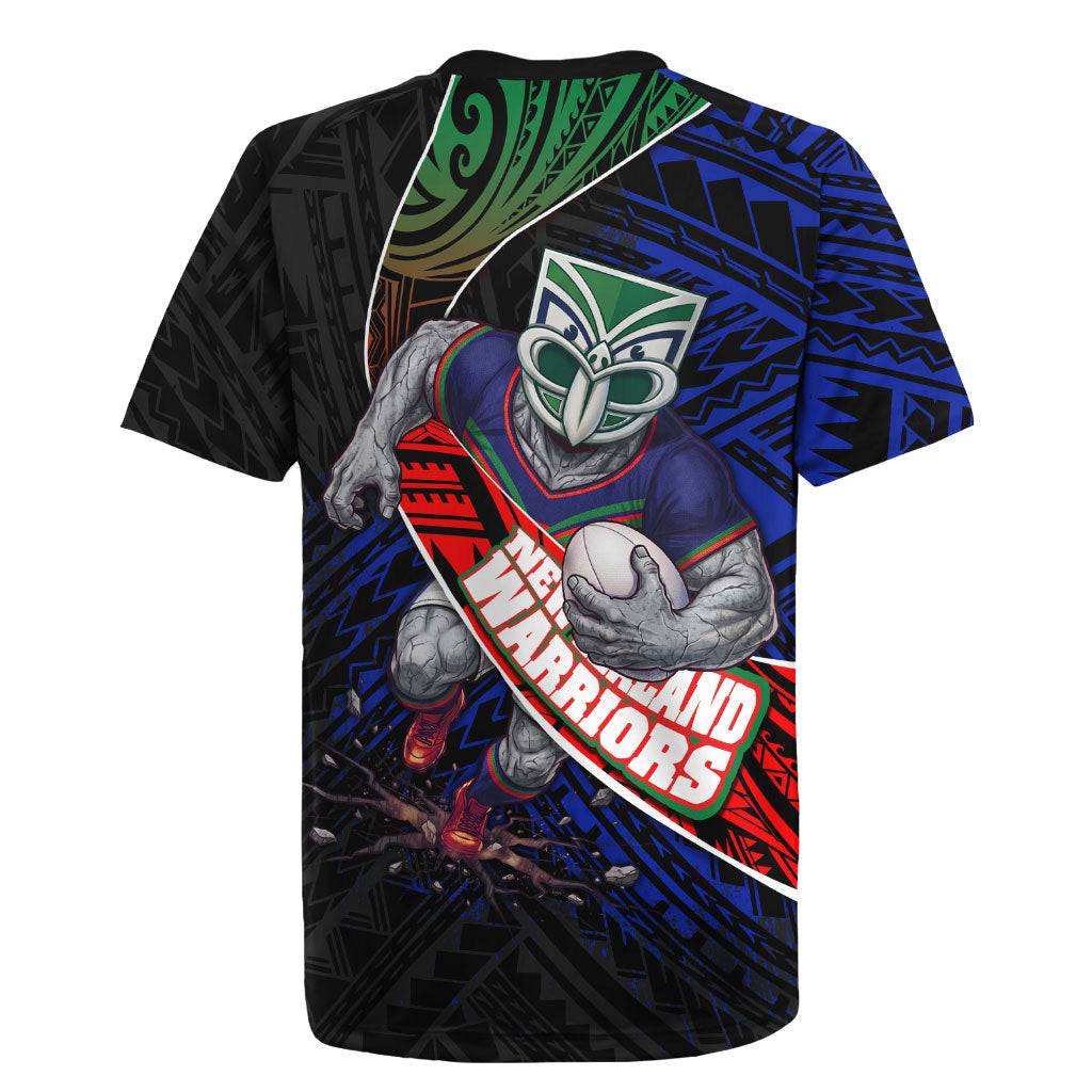 New Zealand Warriors Rugby Rugby Jersey Tribal Polynesian Power Art - Lightning Mascot