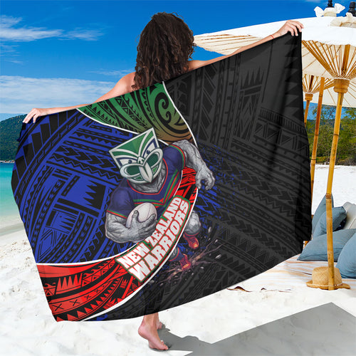 New Zealand Warriors Rugby Sarong Tribal Polynesian Power Art - Lightning Mascot