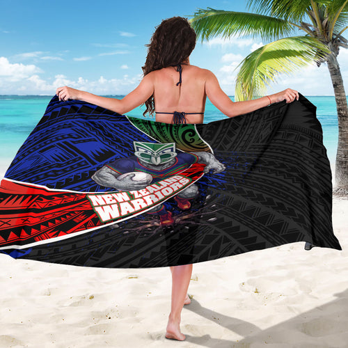 New Zealand Warriors Rugby Sarong Tribal Polynesian Power Art - Lightning Mascot