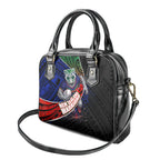 New Zealand Warriors Rugby Shoulder Handbag Tribal Polynesian Power Art - Lightning Mascot