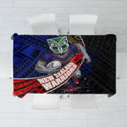 New Zealand Warriors Rugby Tablecloth Tribal Polynesian Power Art - Lightning Mascot