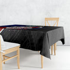 New Zealand Warriors Rugby Tablecloth Tribal Polynesian Power Art - Lightning Mascot