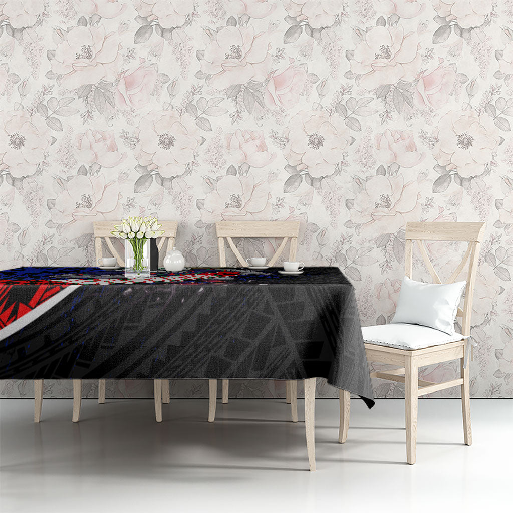 New Zealand Warriors Rugby Tablecloth Tribal Polynesian Power Art - Lightning Mascot