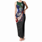 New Zealand Warriors Rugby Tank Maxi Dress Tribal Polynesian Power Art - Lightning Mascot