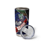 New Zealand Warriors Rugby Tumbler Cup Tribal Polynesian Power Art - Lightning Mascot