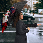 New Zealand Warriors Rugby Umbrella Tribal Polynesian Power Art - Lightning Mascot