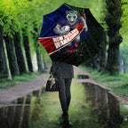 New Zealand Warriors Rugby Umbrella Tribal Polynesian Power Art - Lightning Mascot