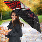 New Zealand Warriors Rugby Umbrella Tribal Polynesian Power Art - Lightning Mascot