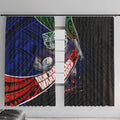 New Zealand Warriors Rugby Window Curtain Tribal Polynesian Power Art - Lightning Mascot