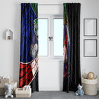 New Zealand Warriors Rugby Window Curtain Tribal Polynesian Power Art - Lightning Mascot