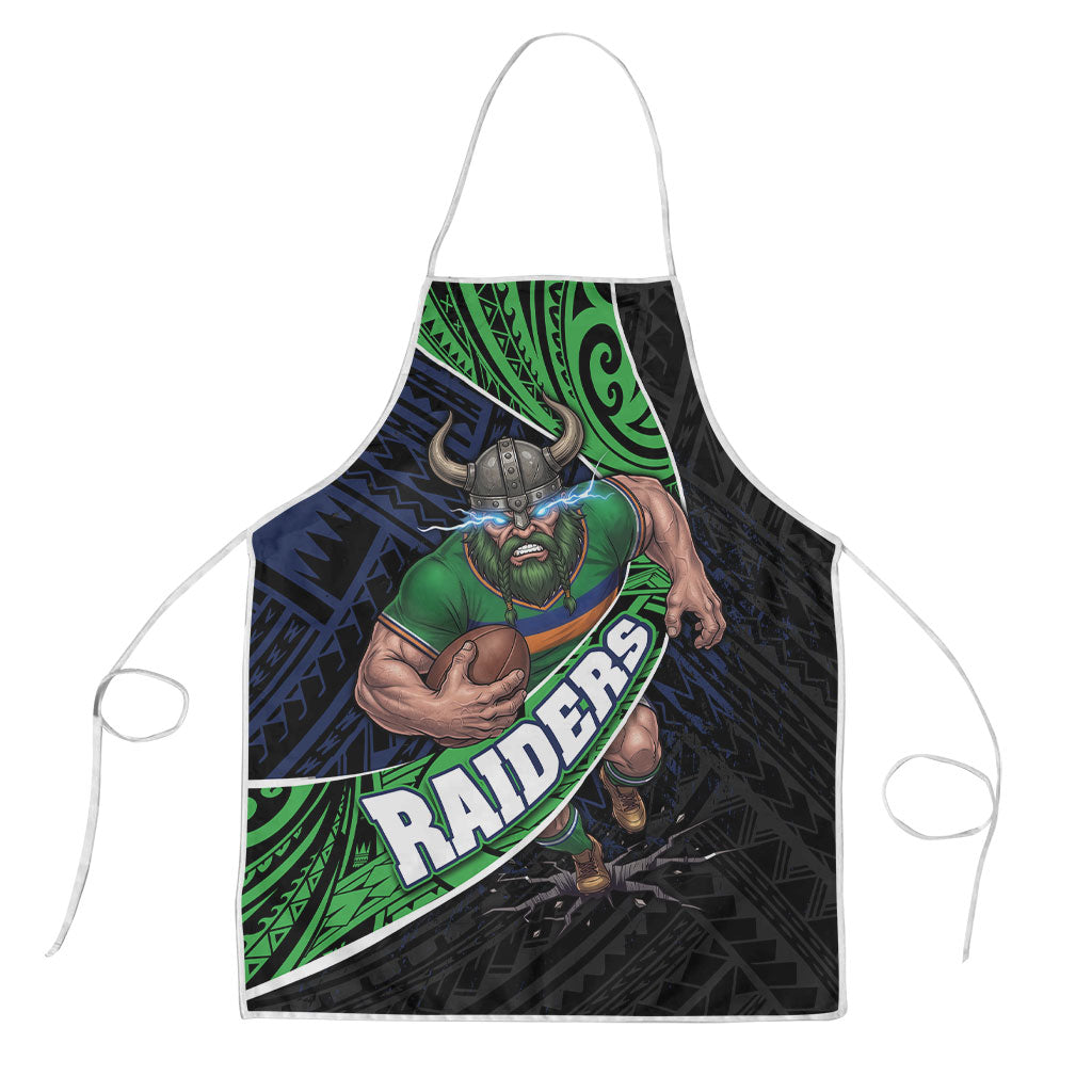Canberra Raiders Rugby Apron Tribal Polynesian Power Art - Lightning Mascot