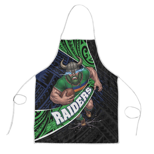 Canberra Raiders Rugby Apron Tribal Polynesian Power Art - Lightning Mascot