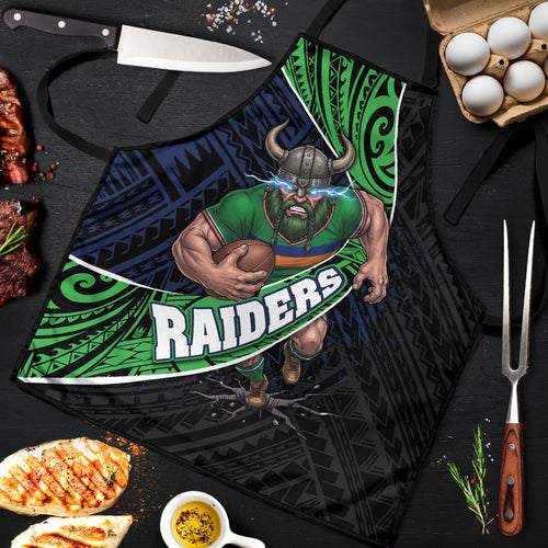 Canberra Raiders Rugby Apron Tribal Polynesian Power Art - Lightning Mascot