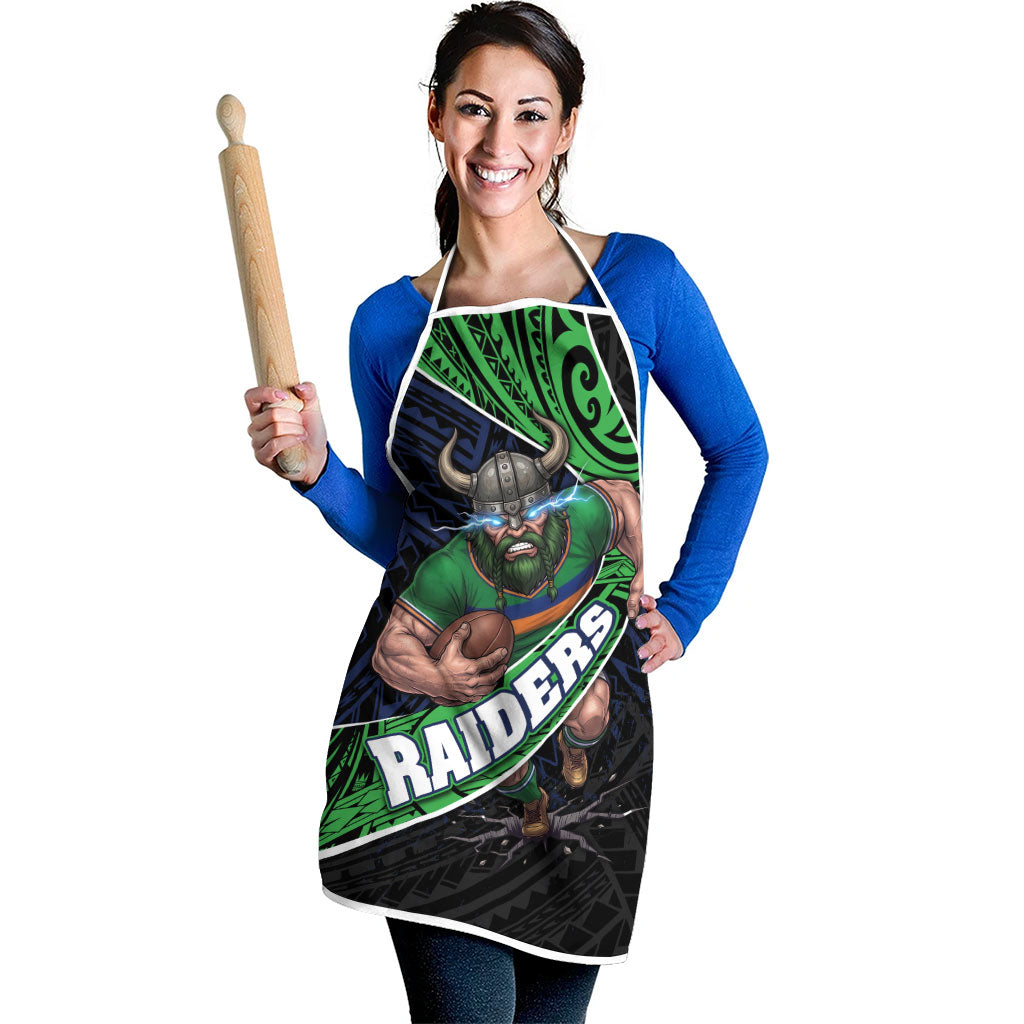 Canberra Raiders Rugby Apron Tribal Polynesian Power Art - Lightning Mascot