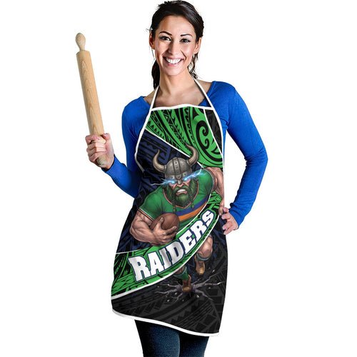 Canberra Raiders Rugby Apron Tribal Polynesian Power Art - Lightning Mascot