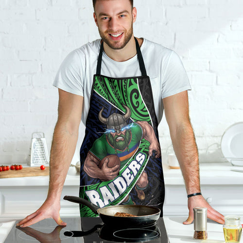 Canberra Raiders Rugby Apron Tribal Polynesian Power Art - Lightning Mascot