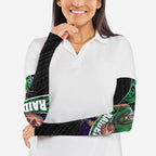 Canberra Raiders Rugby Arm Sleeves Tribal Polynesian Power Art - Lightning Mascot