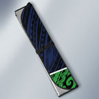 Canberra Raiders Rugby Auto Sun Shade Tribal Polynesian Power Art - Lightning Mascot