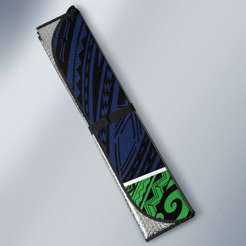 Canberra Raiders Rugby Auto Sun Shade Tribal Polynesian Power Art - Lightning Mascot