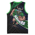 Canberra Raiders Rugby Basketball Jersey Tribal Polynesian Power Art - Lightning Mascot