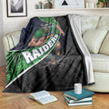 Canberra Raiders Rugby Blanket Tribal Polynesian Power Art - Lightning Mascot