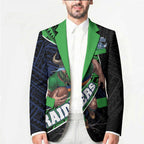 Canberra Raiders Rugby Blazer Tribal Polynesian Power Art - Lightning Mascot